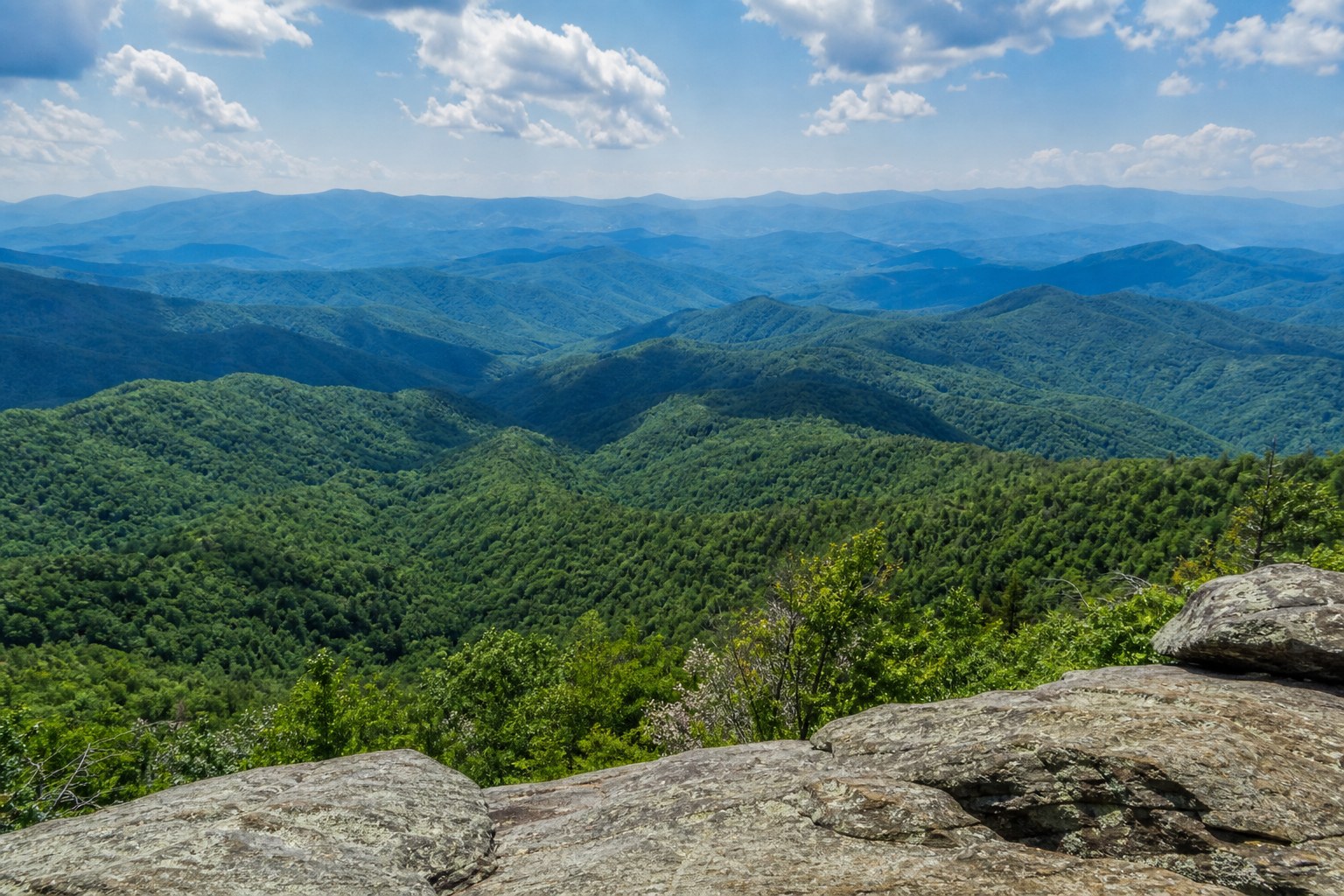 Mount Jefferson overlook NC mountains